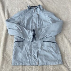 Vintage Sequence Blue Jacket – Size M | Shoulder Pads | Retro |